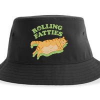 Rolling Fatties Funny Weed Cat Marijuana Sustainable Bucket Hat