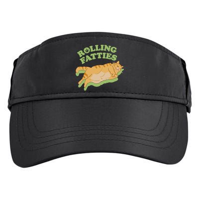 Rolling Fatties Funny Weed Cat Marijuana Adult Drive Performance Visor