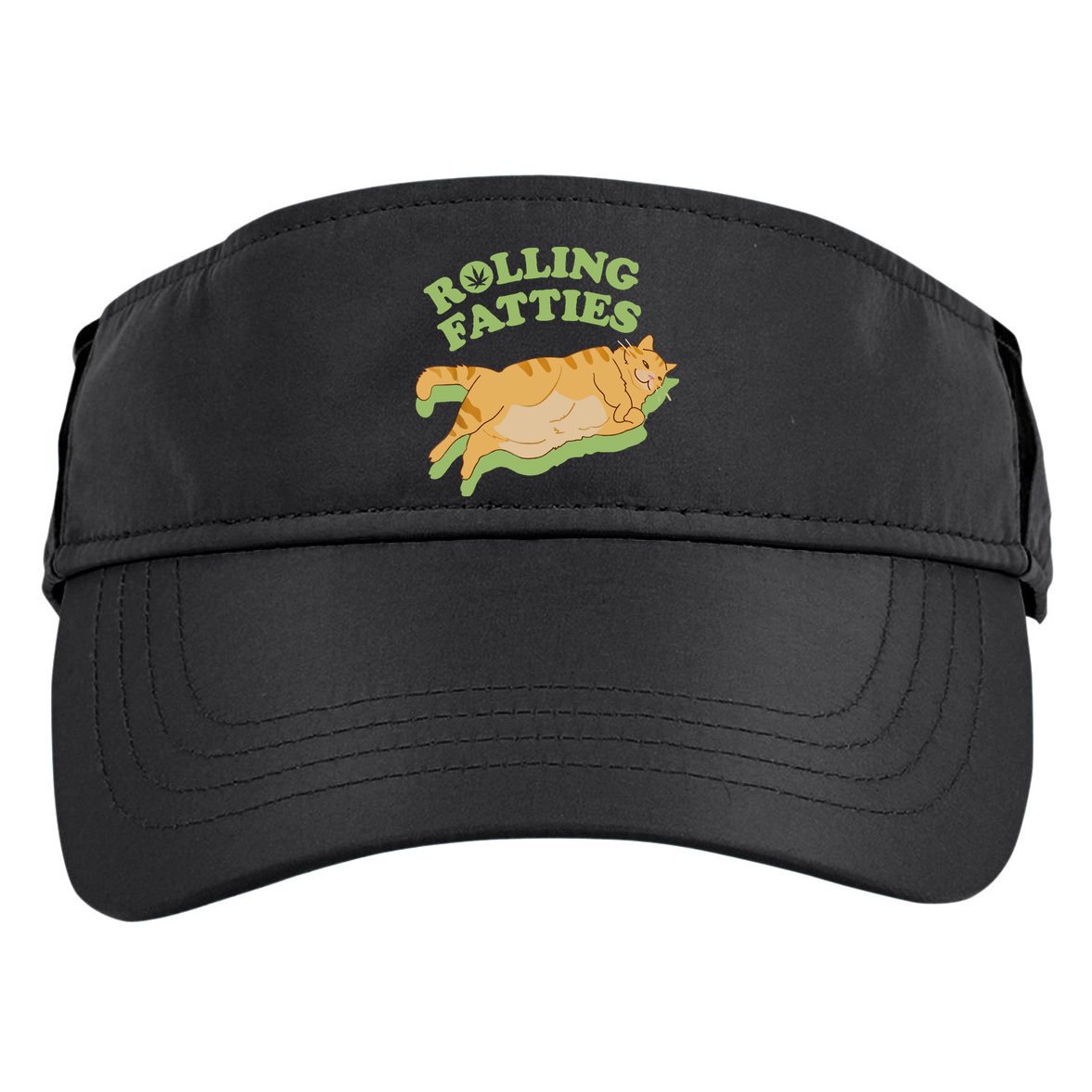 Rolling Fatties Funny Weed Cat Marijuana Adult Drive Performance Visor