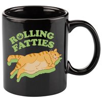 Rolling Fatties Funny Weed Cat Marijuana 11oz C Handle Ceramic Mug