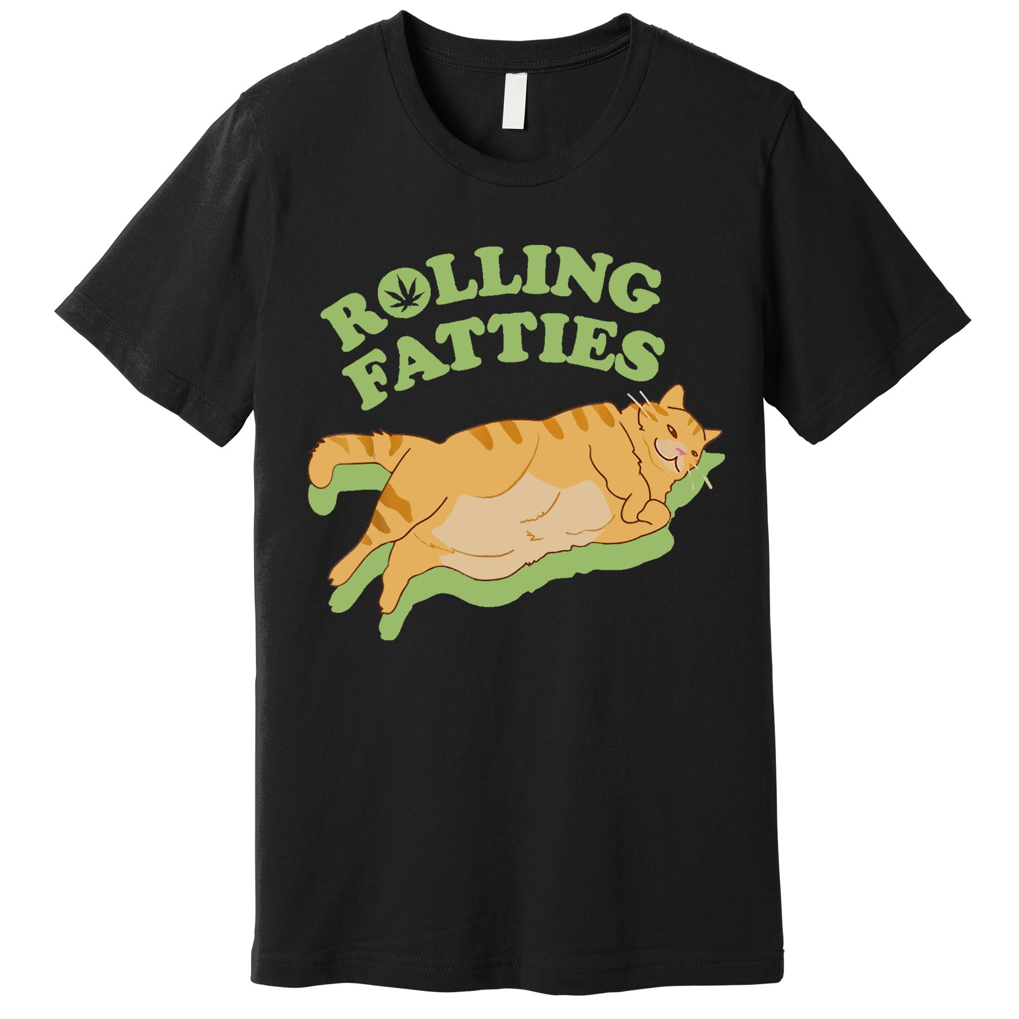 Rolling Fatties Funny Weed Cat Marijuana Premium T-Shirt
