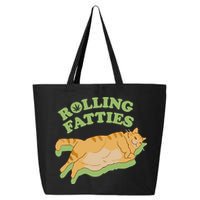 Rolling Fatties Funny Weed Cat Marijuana 25L Jumbo Tote