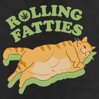 Rolling Fatties Funny Weed Cat Marijuana 25L Jumbo Tote
