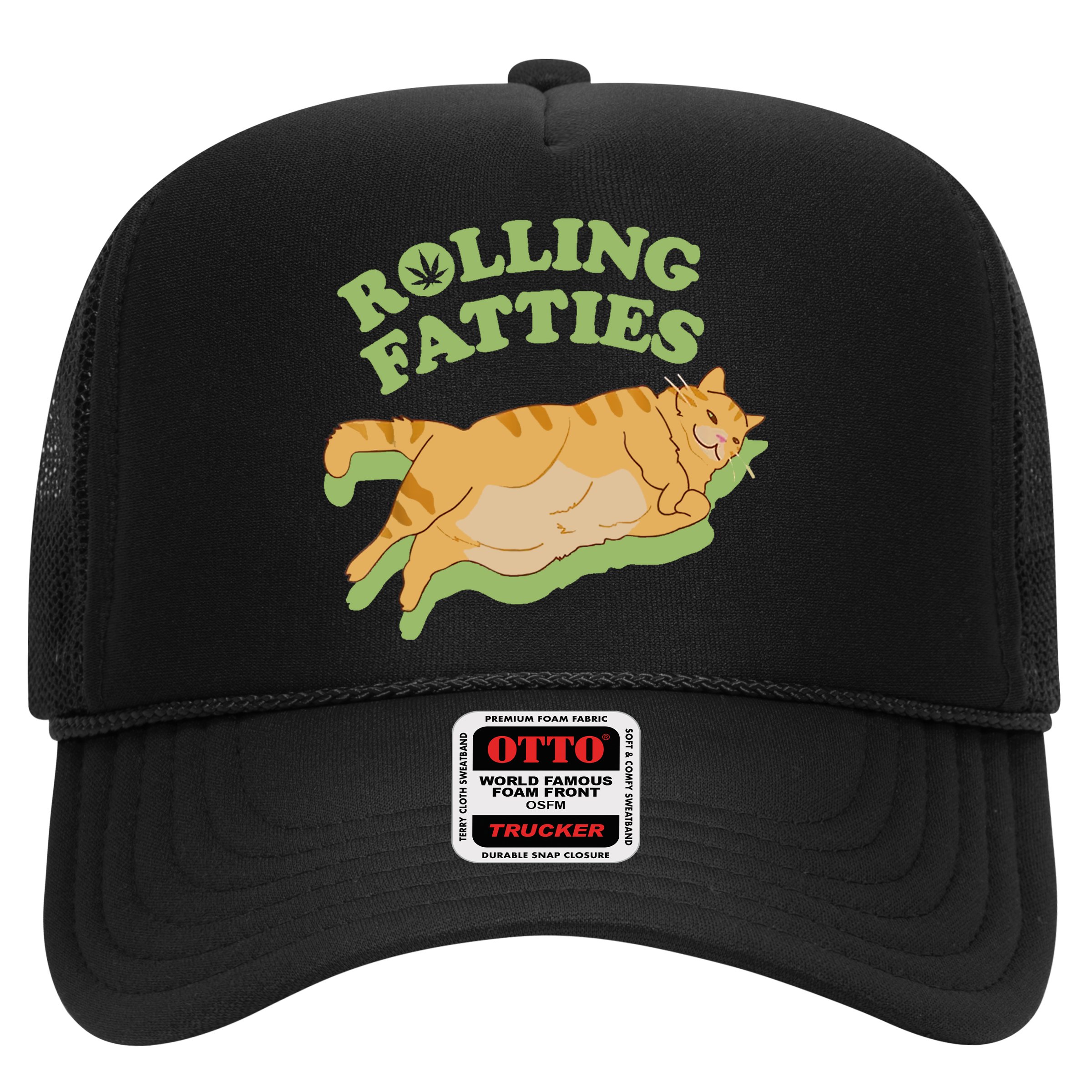 Rolling Fatties Funny Weed Cat Marijuana Hat