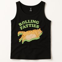 Rolling Fatties Funny Weed Cat Marijuana Tank Top
