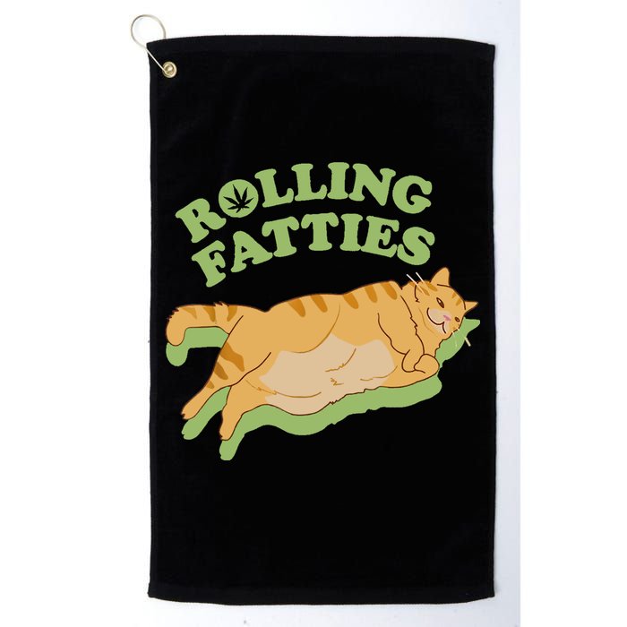 Rolling Fatties Funny Weed Cat Marijuana Golf Towel
