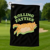 Rolling Fatties Funny Weed Cat Marijuana Golf Towel