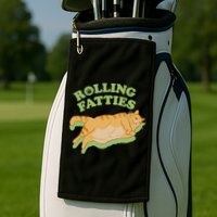 Rolling Fatties Funny Weed Cat Marijuana Golf Towel