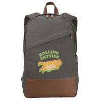 Rolling Fatties Funny Weed Cat Marijuana Cotton Canvas Backpack