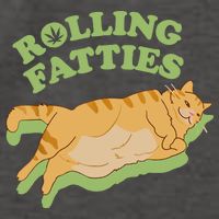 Rolling Fatties Funny Weed Cat Marijuana Vector Backpack