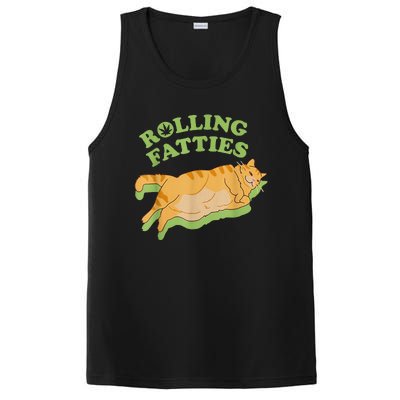 Rolling Fatties Funny Weed Cat Marijuana  PosiCharge Competitor Tank