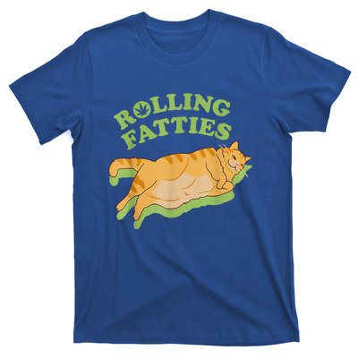 Rolling Fatties Funny Weed Cat Marijuana  T-Shirt