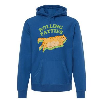 Rolling Fatties Funny Weed Cat Marijuana  Premium Hoodie