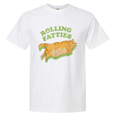 Rolling Fatties Funny Weed Cat Marijuana  Garment-Dyed Heavyweight T-Shirt