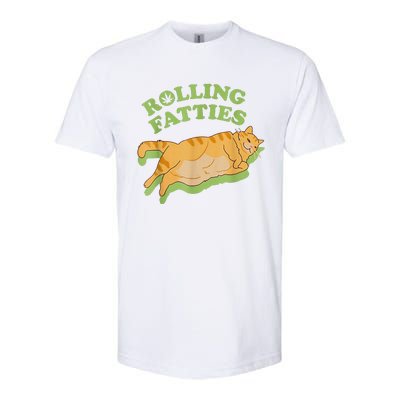 Rolling Fatties Funny Weed Cat Marijuana  Softstyle CVC T-Shirt