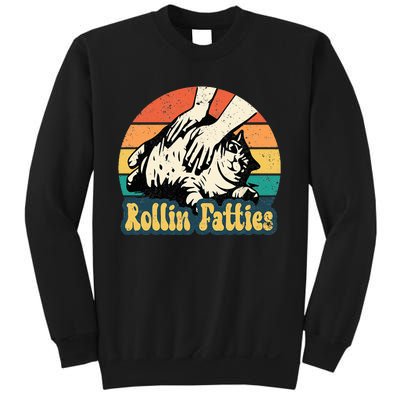 Rollin Fatties Funny Cat Meme Cat Mom Cat Owner Cat Lover Sweatshirt