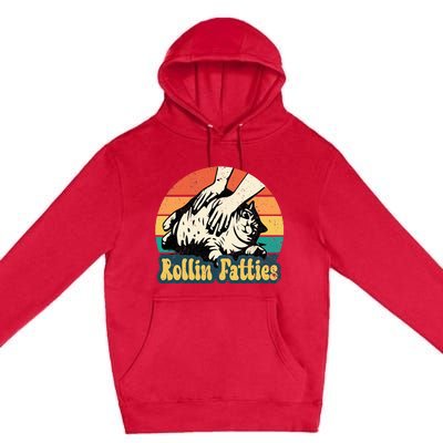 Rollin Fatties Funny Cat Meme Cat Mom Cat Owner Cat Lover Premium Pullover Hoodie