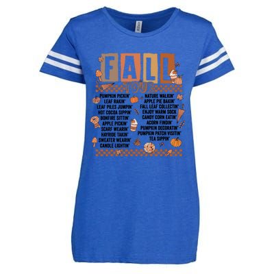 Retro Fall Funny Autumn Lover Enza Ladies Jersey Football T-Shirt