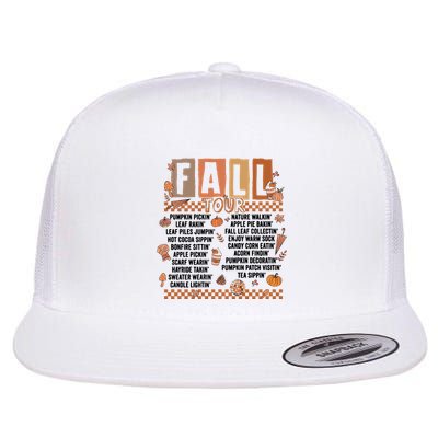 Retro Fall Funny Autumn Lover Flat Bill Trucker Hat