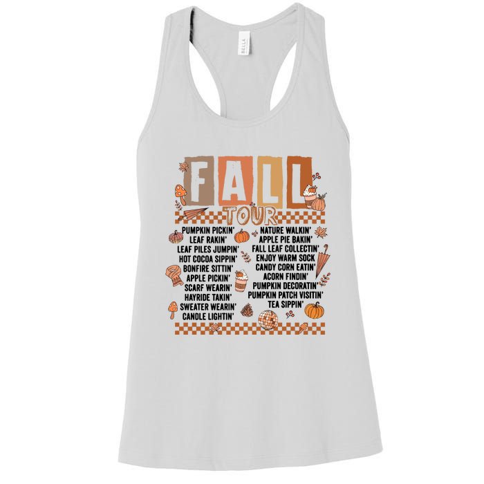 Retro Fall Funny Autumn Lover Women's Racerback Tank