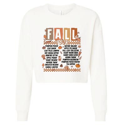 Retro Fall Funny Autumn Lover Cropped Pullover Crew