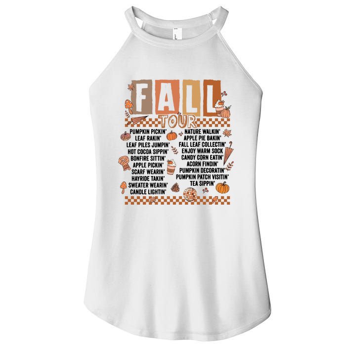 Retro Fall Funny Autumn Lover Women's Perfect Tri Rocker Tank