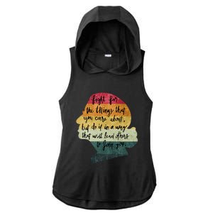 RBG Fight For The Things You Care About Pro Choice Ladies PosiCharge Tri-Blend Wicking Draft Hoodie Tank