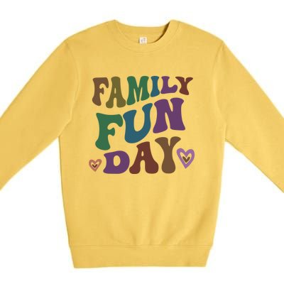 Retro Family Fun Day Vacation Road Trip Travel Reunion Event Funny Gift Premium Crewneck Sweatshirt