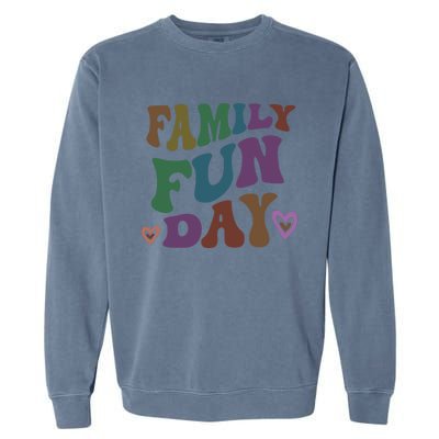 Retro Family Fun Day Vacation Road Trip Travel Reunion Event Funny Gift Garment-Dyed Sweatshirt