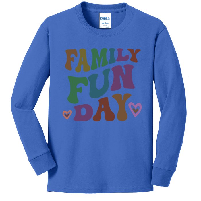 Retro Family Fun Day Vacation Road Trip Travel Reunion Event Funny Gift Kids Long Sleeve Shirt