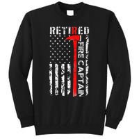 Retired Firefighter Fire Captain Retirement UAS flag Gifts Tall Sweatshirt