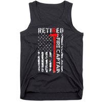 Retired Firefighter Fire Captain Retirement UAS flag Gifts Tank Top