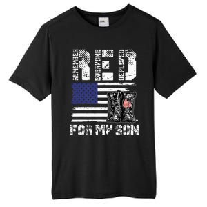 RED Friday For My Son Remember Everyone Deployed Military Tall Fusion ChromaSoft Performance T-Shirt