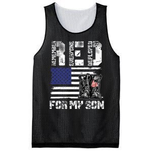 RED Friday For My Son Remember Everyone Deployed Military Mesh Reversible Basketball Jersey Tank