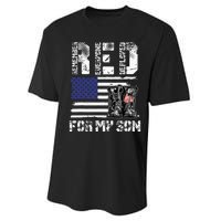 RED Friday For My Son Remember Everyone Deployed Military Performance Sprint T-Shirt