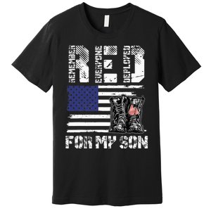 RED Friday For My Son Remember Everyone Deployed Military Premium T-Shirt