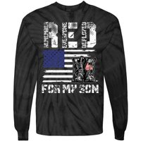 RED Friday For My Son Remember Everyone Deployed Military Tie-Dye Long Sleeve Shirt