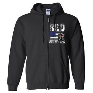 RED Friday For My Son Remember Everyone Deployed Military Full Zip Hoodie