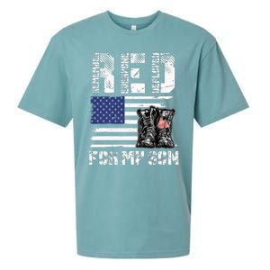 RED Friday For My Son Remember Everyone Deployed Military Sueded Cloud Jersey T-Shirt