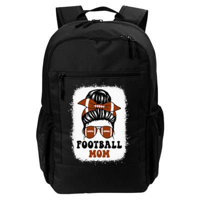 Retro Fantasy Football Mom Life Game Day Bleached Messy Bun Daily Commute Backpack