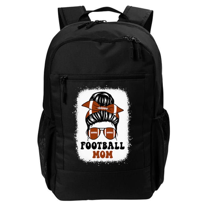 Retro Fantasy Football Mom Life Game Day Bleached Messy Bun Daily Commute Backpack