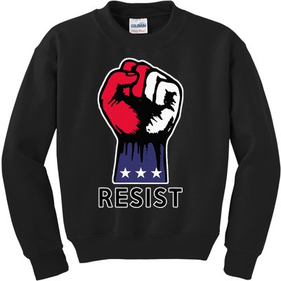 Resistance Fist Fight The Trump Agenda In Usa Kids Sweatshirt