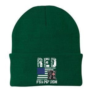 RED Friday For My Son Remember Everyone Deployed Military Knit Cap Winter Beanie