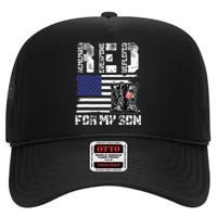 RED Friday For My Son Remember Everyone Deployed Military High Crown Mesh Back Trucker Hat