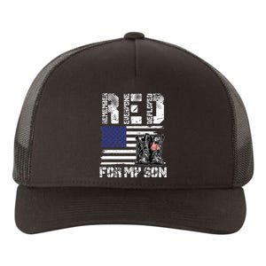 RED Friday For My Son Remember Everyone Deployed Military Yupoong Adult 5-Panel Trucker Hat