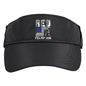 RED Friday For My Son Remember Everyone Deployed Military Adult Drive Performance Visor