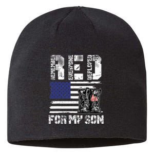 RED Friday For My Son Remember Everyone Deployed Military Sustainable Beanie