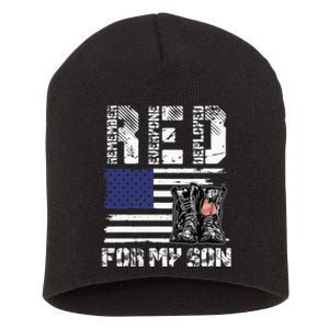 RED Friday For My Son Remember Everyone Deployed Military Short Acrylic Beanie