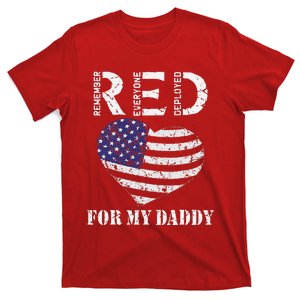 RED Friday For My Daddy Remember Everyone Deployed Dad Heart T-Shirt