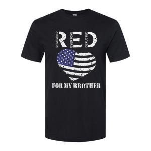 Red Friday For My Brother Remember Everyone Deployed Us Flag Softstyle CVC T-Shirt